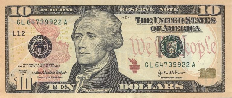 Counterfeit $10 USD bills